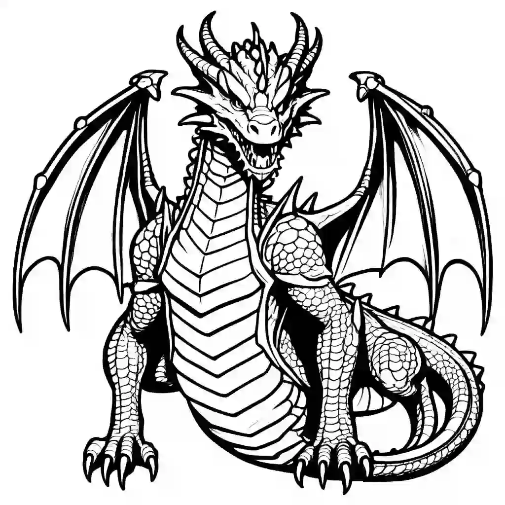 Galactic Dragon coloring pages